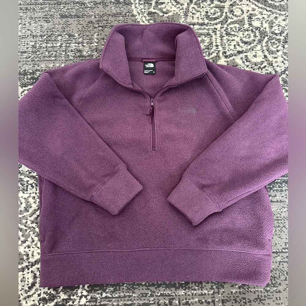 THE NORTH FACE CITY STANDARD MICROFLEECE 1/4 ZIP FLEECE WOMEN'S XL Purple